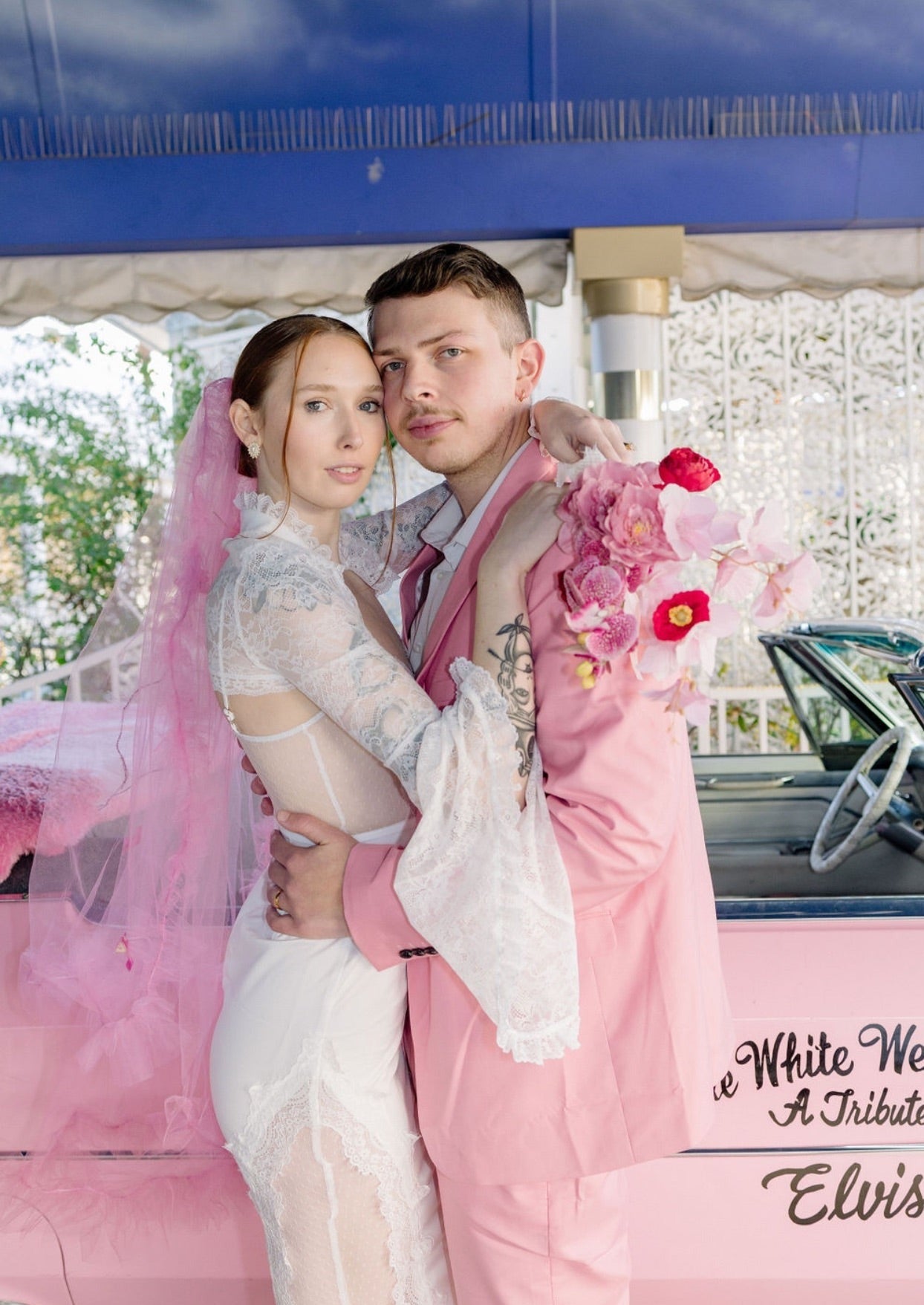 Pink Heart Veil